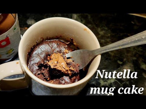 Chocolate Mug Cake in 1 Minute | Microwave Nutella  Cake ( Eggless) |
