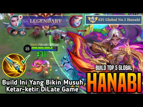 HANABI LATE GAME USING MALEFIC GUN BUILD, THE DAMAGE IS REALLY PAINFUL! TOP GLOBAL HANABI BUILD -...