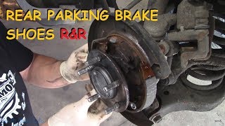 How To Replace Rear Parking Brake Shoes - Hyundai Sonata