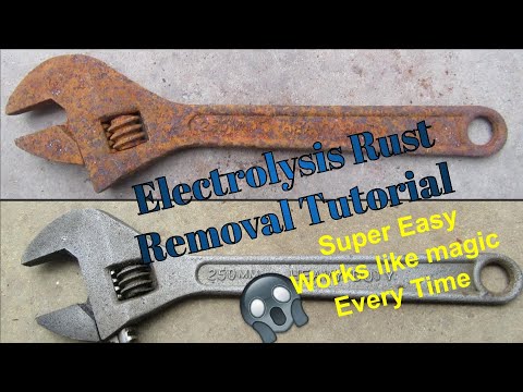 Electrolysis Rust  Removal Tutorial