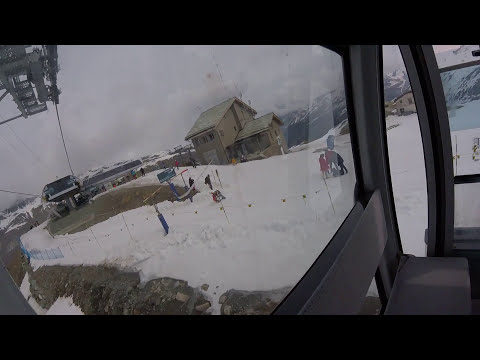 Discesa integrale cabinovia Doppelmayr "Mattherhorn express" Zermatt (Svizzera)