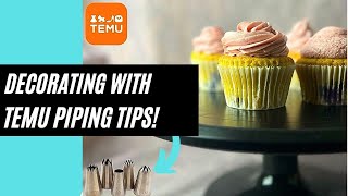 How to bake blueberry  cupcakes and decorate it with  TEMU piping tips.