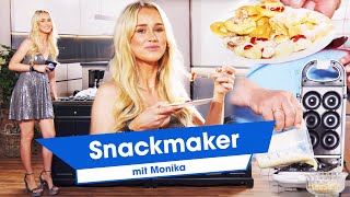 Selbst gemachte Desserts aus dem Snackmaker schmecken Monika besonders gut im Juni 2023 bei Pearl TV