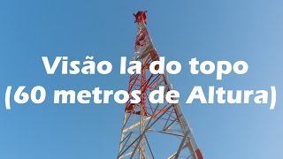 preview picture of video 'Visão do açude Ubaldinho e da Agrovila Cedro-CE a 60 metros de altura. (Do topo da Torre de celular)'