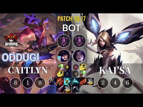 SG OdduGi Caitlyn vs Kai'Sa Bot - KR Patch 10.17