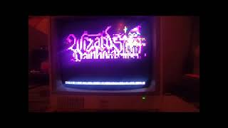 Calling wizards rainbow BBS dial up on an IBM PCjr 2400 baud IBM 5842 modem