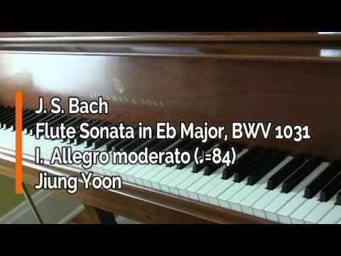 Piano Part - J. S. Bach, Flute Sonata in Eb Major, BWV 1031, I. Allegro moderato, ♩= 84