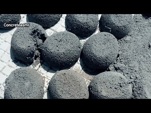 Black Fresh Cement Sand Crumbling ASMR 🖤 | Dusty Gritty Texture Satisfaction