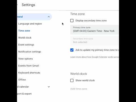 Adding coworkers’ time zones to your Google Calendar  🗓️ #Shorts
