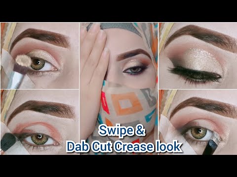 Easy Swipe & Dab Cut Crease Glitter Look|Quick Easy look for Bignerss