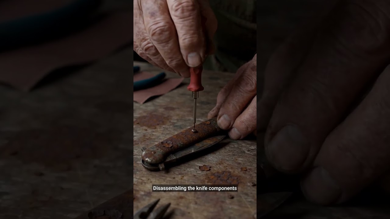 녹슨 빈티지 포켓 나이프 복원 이야기
