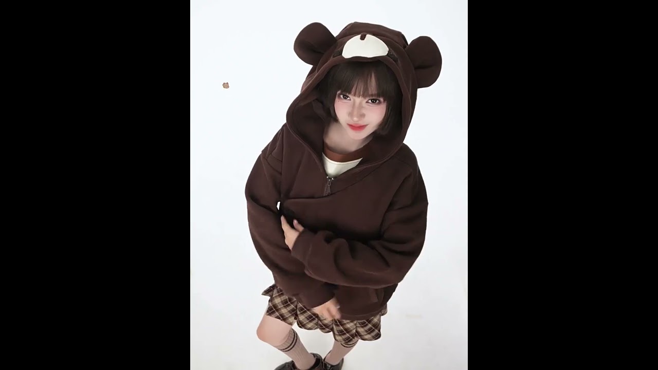 Sweet Girl Style Cartoon Bear Sweatshirt  #kawaiifashion #kawaiishop #softgirloutfits #y2kfashion