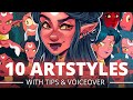 10 Artstyles Challenge Ghibli Lore Olympus Steven Universe And More