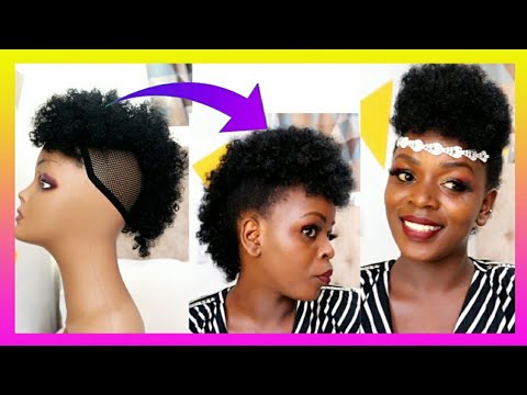How To Make A Curly Frohawk/Short Afro Mohawk...