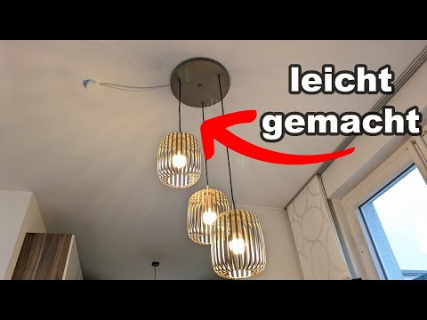 Deckenleuchte montieren - Lampe richtig anschließen und befestigen - so geht's
