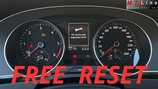 VW Passat B8 - FREE oil and inspection service reset - tutorial