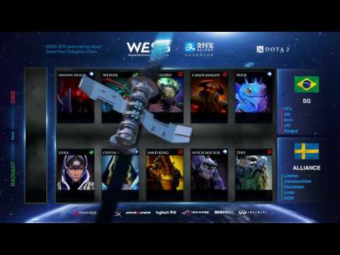 WESG 2016 Grand Final DOTA2 Day3 Alliance VS SG e-sports #2(en)