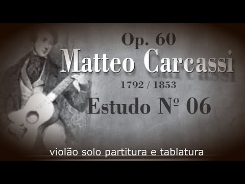 🎸 Estudo 06 – Matteo Carcassi | Partitura e Tablatura em PDF