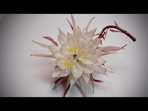 [Wire Flower / Dip Resin / Resin Art] Queen of The Night Cactus #diy  #resin  #flowers