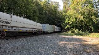 Norfolk Southern 168 exiting Tunnel 25 in Oakdale Tennessee