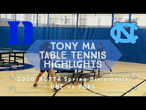 Tony Ma vs. Claire Xiao (2020 NCTTA Spring Divisionals - UNC vs. Duke)
