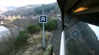 preview picture of video 'TRAIN CEVENOL : CHANTEUGES / PRADES (vidéo semie extérieure vue du train) 9 décembre 2012'