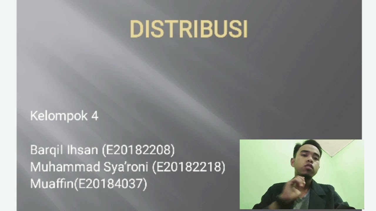 makalah tentang Distribusi (Barqil Ihsan-E20182208)