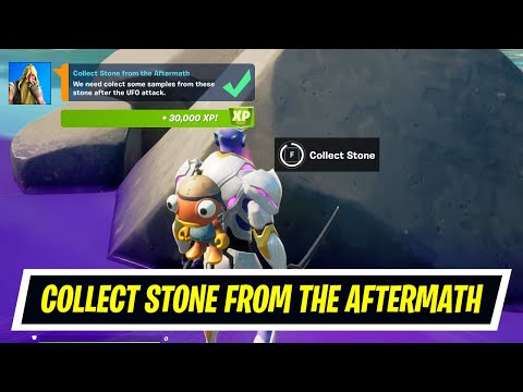 Collect Stone from the Aftermath location in Fortnite Season 7 - Week 1 Legendary Quest Challenges