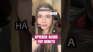 ✅ HÁ ou A: APRENDA EM 1 MINUTO E NUNCA MAIS ESQUEÇA! #línguaportuguesa #concurseiro #gramatica #enem