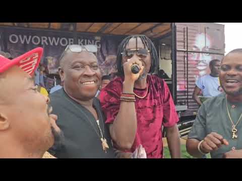 Joe Morgan Performing at the Government field, Agbor for Madam Jaki