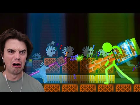 Green's Music Battle!! | Note Block Concert - Animation vs. Minecraft Shorts Ep 35 (Kaboomble React)