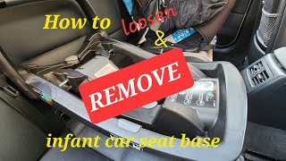 How to remove an infant car seat base|Evenflo Safemax