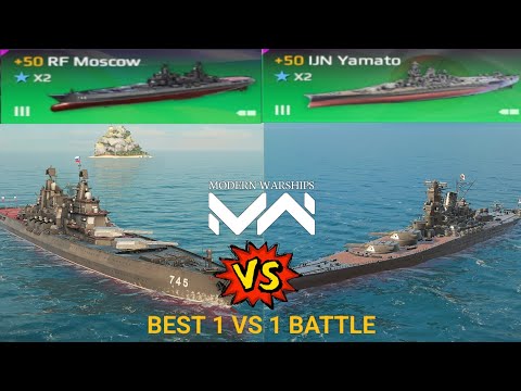 Modern Warships - RF Moscow vs IJN Yamato Battleship