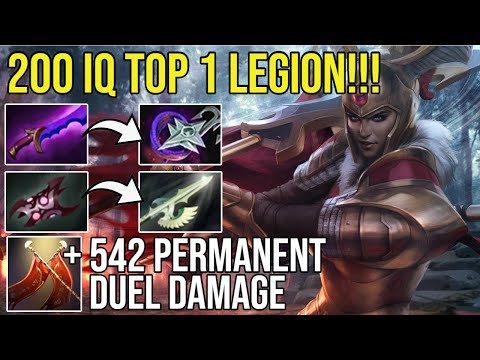 200IQ Top 1 World Legion Commander . Late Game Item Improvise +542 Permanent Damage