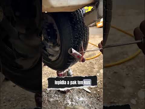 Opravil prasklou pneumatiku za pár vteřin tímto trikem!