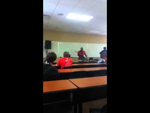 Bernard Harris (A.K.A - UpsideDownBass) giving an intro to