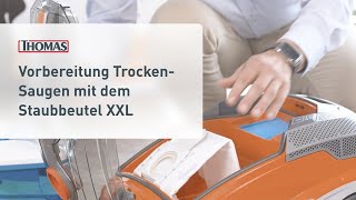 Trocken-Saugen mit einem THOMAS Staubsauger unter Verwendung des Staub