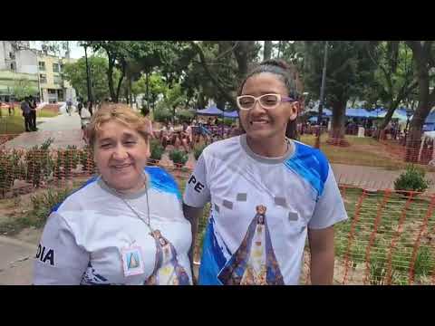 Peregrinos de Aguilares y Los Ríos (Tucumán): "Hijos de María", llegaron a los pies de la Virgen.