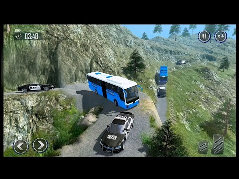 US Police Bus to Transport Prisoners in Offroad bus Driving simulator Game | Android Xaming #7