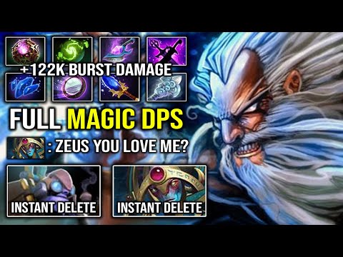 WTF Global Snipe 100% Instant Delete Support OP Level 30 Zeus with Full DPS Magic 122K DMG DotA 2