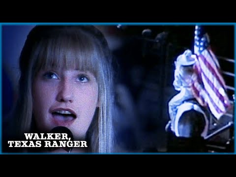 Kelly Sings The National Anthem | Walker, Texas Ranger