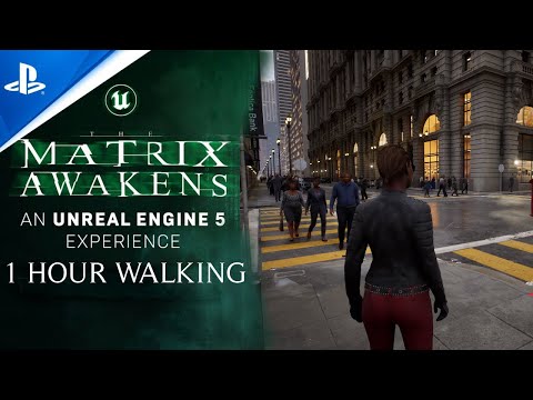 1H Walking in City THE MATRIX AWAKENS Epic and Realistic Graphics