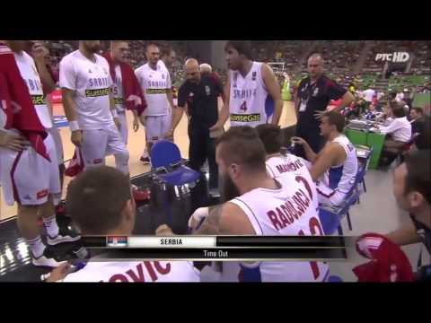 Srbija - Brazil (Time out MILOS TEODOSIC psuje)