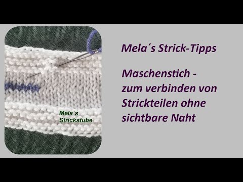 Slip stitch for stockinette stitch - joining knitted pieces without a visible seam