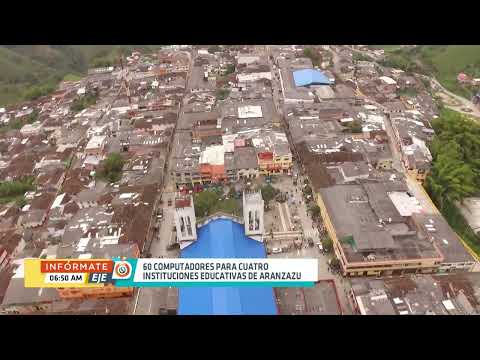 Gobernación entrega computadores y revisa obras clave en Aranzazu