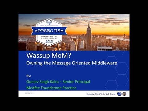 Image thumbnail for talk Wassup MOM? Owning the Message Oriented Middleware (Audio only)