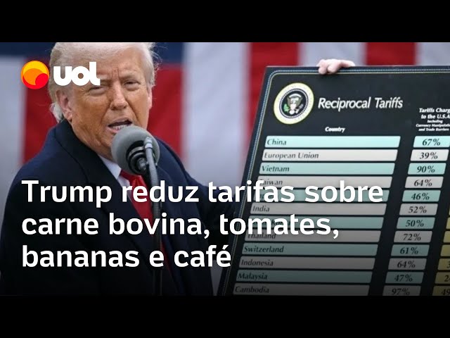 Trump reduz tarifaço de produtos agrícolas, como café, carne bovina e ...