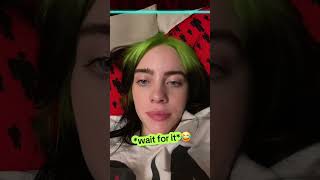 Billie Eilish Can't Stop Laughing at Her TikTok Filter !!#shorts