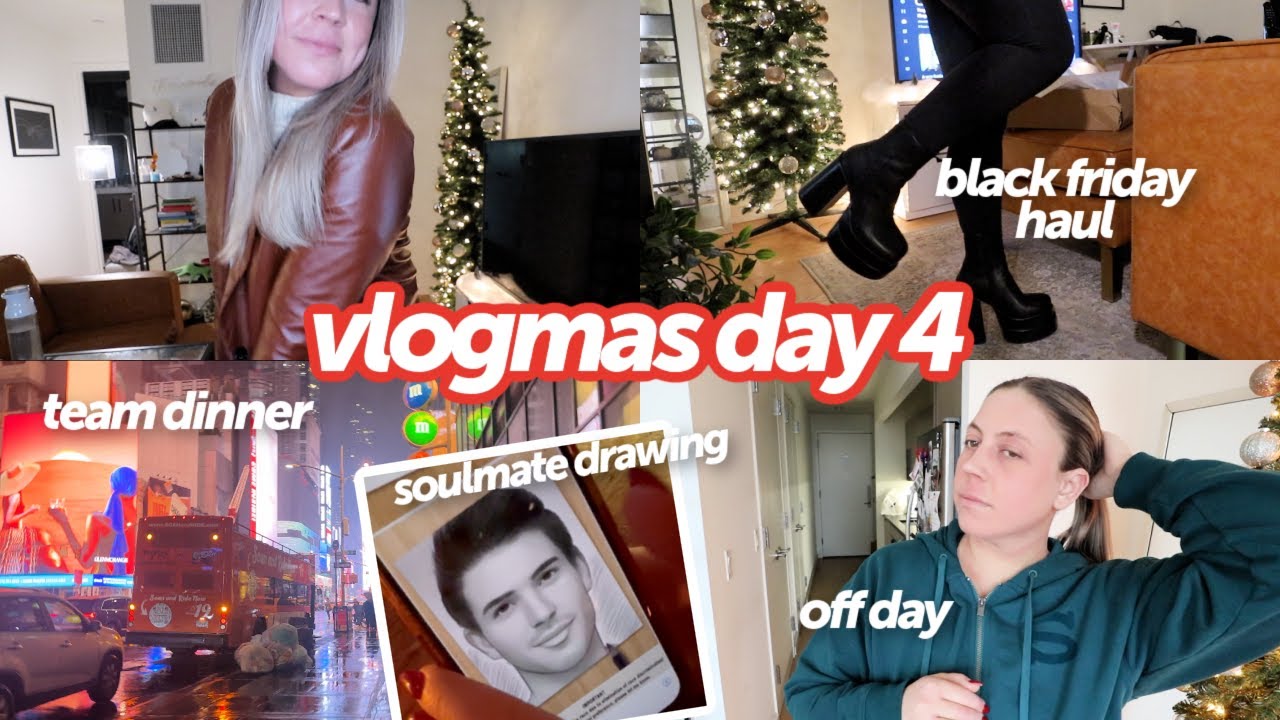VLOGMAS DAY 4: SOULMATE DRAWING, WORK DINNER, STARBUCKS ORDER, & DEALING WITH AN OFF DAY