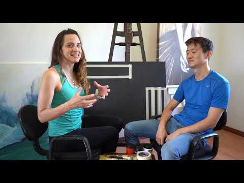 Tutorial 5: How to paint a minimalist abstract painting step by step, part 1